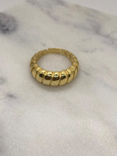 Load image into Gallery viewer, Dainty croissant ring, Minimalist ring,Charm Necklace,Shower safe,Gold dipped, Hypoallergenic, For Her,Gift for her

