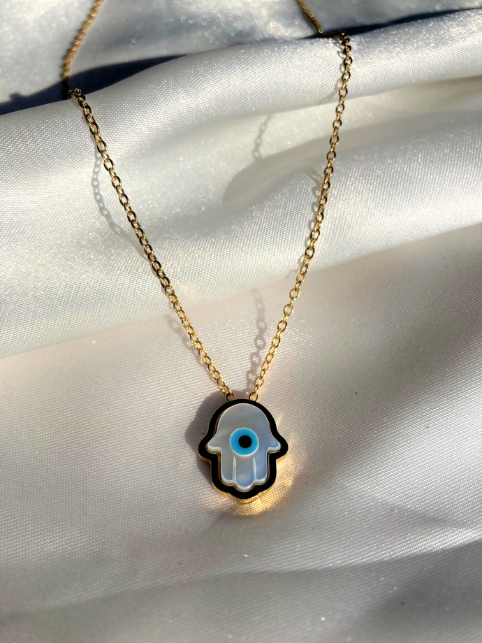 Oval Evil Eye Necklace